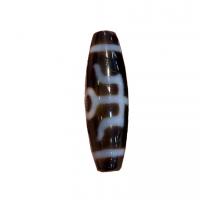 Natuurlijke Tibetaanse Agaat Dzi Beads, Ovaal, DIY & two tone, 12x38mm, Verkocht door PC