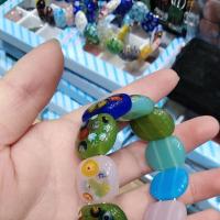 Lampwork Браслеты, Millefiori Lampwork, Женский, разноцветный, длина 18 см, продается PC