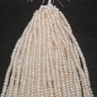 Button Gekweekte Zoetwater Parel kralen, Natuurlijk & DIY, wit, 5.5-6mm, Per verkocht 14.17 inch Strand