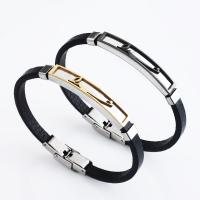 Bracciale corda in pelle, lega in zinco, with Pelle, vernice di essiccamento, unisex, nessuno, 200x5mm, Venduto da PC