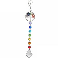 Ornamenti pendenti, cristallo, Albero della vita, sfaccettati, multicolore, 50x300mm, Venduto da PC