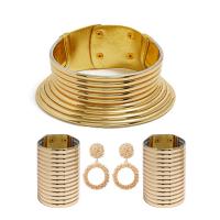 Kunststoff Mode Schmuckset, KragenHalsband & Armband & Ohrring, 4 Stück & Modeschmuck & für Frau, keine, 160x58mm, 75x100mm, 40x70mm, verkauft von setzen