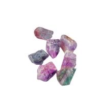 Farverige Fluorite Dekoration, Nuggets, forskellig størrelse for valg, flerfarvede, 10pc'er/Lot, Solgt af Lot