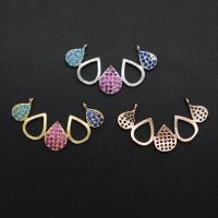 Cubic Zirconia Micro Pave Brass Connector plated DIY & micro pave cubic zirconia Sold By PC