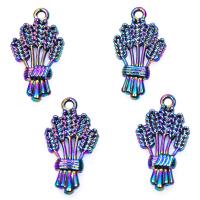 Pendentifs en alliage de zinc, blé, Placage coloré, DIY, multicolore, 24x13mm, Longueur 45 cm, Vendu par PC