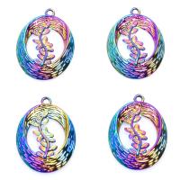 Pendentifs en alliage de zinc, feuille, Placage coloré, DIY, multicolore, 30x21mm, Longueur 45 cm, Vendu par PC