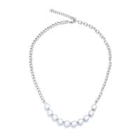 Cruach Tíotáiniam Muince, le ABS Pearl plaisteach, fhad éagsúla do rogha & unisex, dath bunaidh, 6mm, Díolta De réir PC