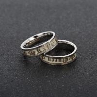 Titanium Steel Finger Ring lightening & Unisex 8mm Sold By PC