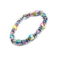 Hematite Pulsera, pulido, unisexo, más colores para la opción, Vendido para 7.48 Inch Sarta