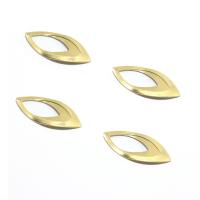 Brass Ékszer Medálok, Sárgaréz, Ló Eye, galvanizált, sárga, 15x32.70x0.60mm, 100PC-k/Bag, Által értékesített Bag