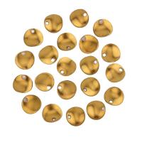 Brass Korut Riipukset, Messinki, Pyöreä, päällystetty, keltainen, 13x0.80mm, 100PC/laukku, Myymät laukku