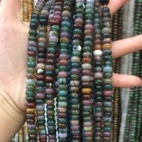 Φυσικό ινδική χάντρες Agate, Ινδικό Agate, Άβακας, DIY, μικτά χρώματα, Sold Per 38 cm Strand