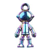 Pendentifs en alliage de zinc, astronaute, Placage coloré, DIY, multicolore, 18x8x4mm, Longueur 45 cm, Vendu par PC