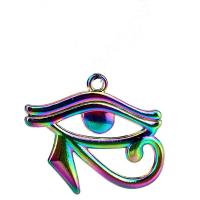 Zinc Alloy Pendler, Eye, forgyldt, du kan DIY, flerfarvede, 26x32mm, Længde 45 cm, Solgt af PC