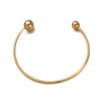 Roestvrij staal Manchet Bangle, plated, voor vrouw, meer kleuren voor de keuze, Binnendiameter:Ca 65mm, Verkocht door PC