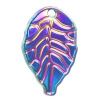 Zinc Alloy Leaf Vedhæng, forgyldt, du kan DIY, flerfarvede, 18x11mm, Længde 10 cm, Solgt af PC