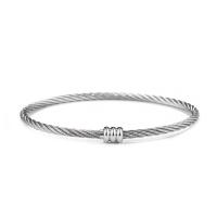 Nerūdijančio plieno Bangle, Nerūdijantis plienas, unisex, sidabras, 70x3mm, Pardavė PC