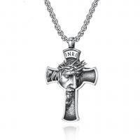 Jewelry Cruach dhosmálta muince, Cross, jewelry faisin & do fear, 37x58mm, 3.5mm, Díolta Per Thart 23.6 Inse Snáithe