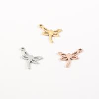 Roestvrij staal Animal Hangers, Dragonfly, gepolijst, DIY & hol, meer kleuren voor de keuze, 16x1.50x13mm, Gat:Ca 1.4mm, Verkocht door PC