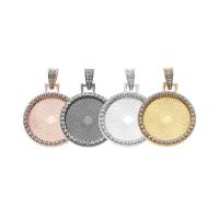 Zinc Alloy vedhæng Cabochon Setting, forgyldt, flere farver til valg, 25mm, 5pc'er/Bag, Solgt af Bag