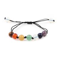 Gemstone Bracciali, Pietra naturale, Cerchio, lucido, DIY & unisex, colori misti, 8mm, Lunghezza 19 cm, Venduto da PC