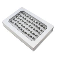 Roestvrij staal ring Set, vinger ring, uniseks, zilver, 6mm, 36pC's/box, Verkocht door box