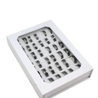 Roestvrij staal ring Set, vinger ring, uniseks, zilver, 6mm, 36pC's/box, Verkocht door box