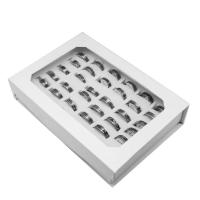 Roestvrij staal ring Set, vinger ring, uniseks, zilver, 6mm, 36pC's/box, Verkocht door box