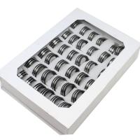 Roestvrij staal ring Set, vinger ring, uniseks, gemengde kleuren, 8mm, 36pC's/box, Verkocht door box