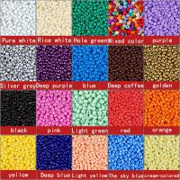 Perles solides Verre Semence Couleur, vernis au four, DIY, plus de couleurs à choisir, Vendu par sac