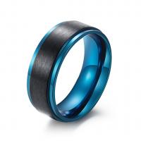 Bague acier titane, Placage, normes différentes pour le choix & pour homme, 8mm, Taille:7-12, Vendu par PC