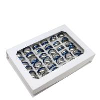 Stainless Steel ring Set, fingerring, Unisex, flere farver til valg, 10mm, 36pc'er/Box, Solgt af Box