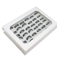 Roestvrij staal ring Set, vinger ring, uniseks, zwart, 6mm, 36pC's/box, Verkocht door box