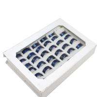 aço inoxidável anel Set, Anel de dedo, unissex, azul, 8mm, 36PCs/box, vendido por box