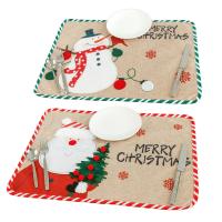 Kerst Placemats, Linnen, met Non-wovens, handgemaakt, Kerstontwerp & verschillende stijlen voor de keuze, meer kleuren voor de keuze, Verkocht door PC