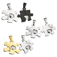 Edelstahl Schmuck Anhänger, 2 Stück & Modeschmuck & DIY, keine, 28*24*3mm,28*25*3mm, verkauft von Menge