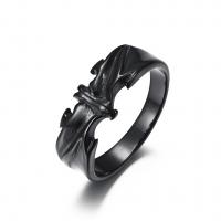 Titanium Staal Finger Ring, Vleermuis, plated, verschillende grootte voor keus & voor de mens, meer kleuren voor de keuze, Maat:7-11, Verkocht door PC