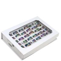 Vinger Ring in edelstaal, Roestvrij staal, uniseks, multi-gekleurde, 8mm, 36pC's/box, Verkocht door box