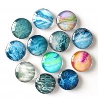 Glass Cabochons Round time gem jewelry 30mm Sold By PC