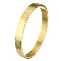 Nerūdijančio plieno Bangle, Nerūdijantis plienas, Turas, Bižuterijos & moters, aukso, 8mm,64*53mm, Pardavė PC