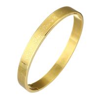 Brazalete del acero inoxidable, Esférico, Joyería & para mujer, dorado, 8mm,64*52mm, Vendido por UD