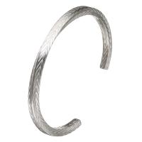 Stainless Steel Cuff Bangle, divat ékszerek & a nő, az eredeti szín, 6mm,62*46mm, Által értékesített PC