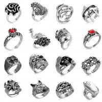 alliage de zinc Cuff Bague, Réglable & styles différents pour le choix & avec strass, couleur originale, 10PC/lot, Vendu par lot