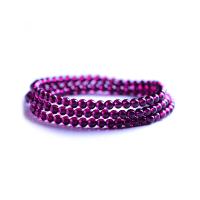 Natural Garnet Bracelet gold color plated purple Sold By PC