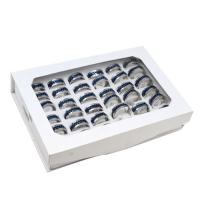 Edelstahl Ringe, unisex, gemischte Farben, 8mm, 36PCs/Box, verkauft von Box