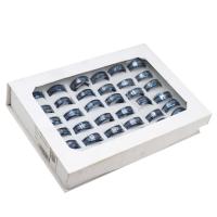 Edelstahl Ringe, unisex, gemischte Farben, 8mm, 36PCs/Box, verkauft von Box