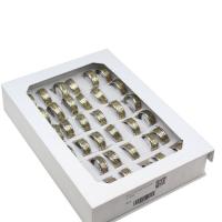 Rustfrit stål fingre Ringe, Stainless Steel, Unisex, blandede farver, 8mm, 36pc'er/Box, Solgt af Box