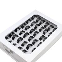 Anel de dedo de aço inoxidável, unissex, preto, 8mm, 36PCs/box, vendido por box