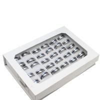 Prst prsten z nerezové oceli, Nerez, unisex, smíšené barvy, 8mm, 36PC/Box, Prodáno By Box