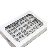 Edelstahl Ringe, unisex, Silberfarbe, 2mm, 36PCs/Box, verkauft von Box